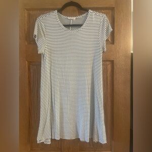 Pinc Black and White Cap Sleeve Relaxed T-Shirt Tunic